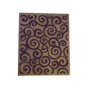 Geometric Swirl Background Rubber Stamp Large 3314R Rubber Stampede